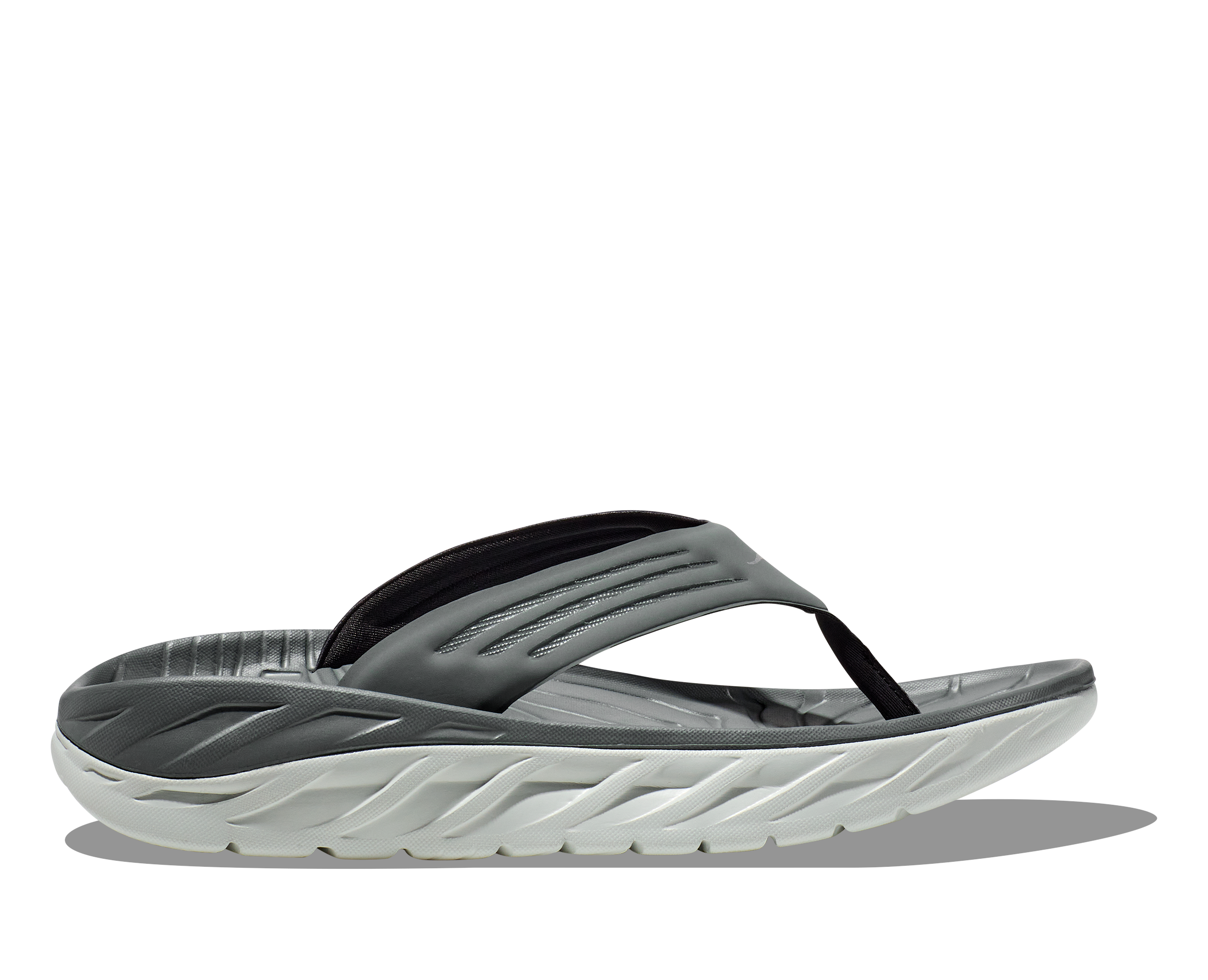 Men's Hoka Ora Recovery Flip Color: Balsam Green/ Mercury