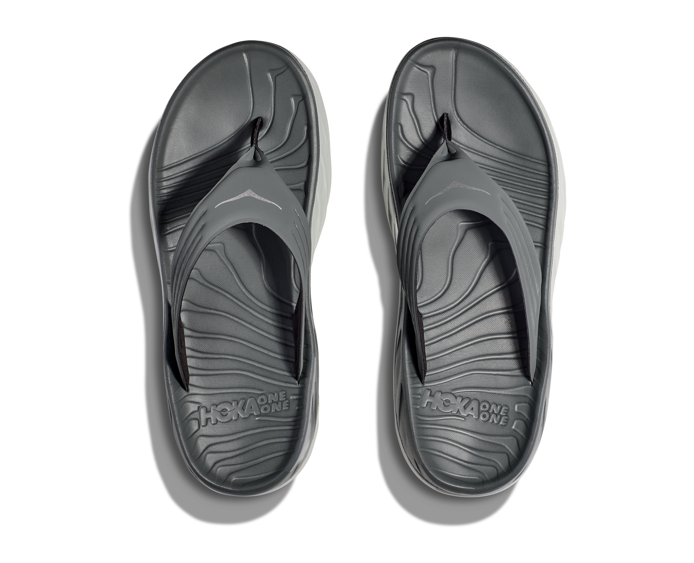 Men's Hoka Ora Recovery Flip Color: Balsam Green/ Mercury