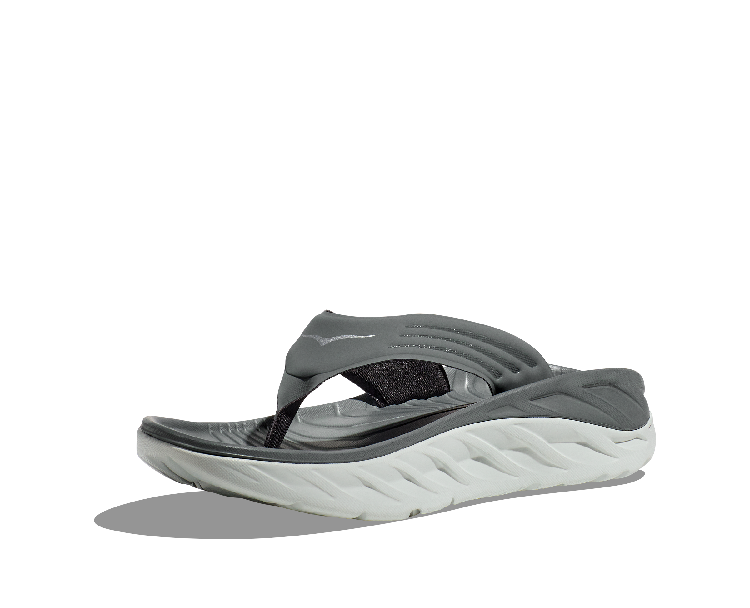 Men's Hoka Ora Recovery Flip Color: Balsam Green/ Mercury