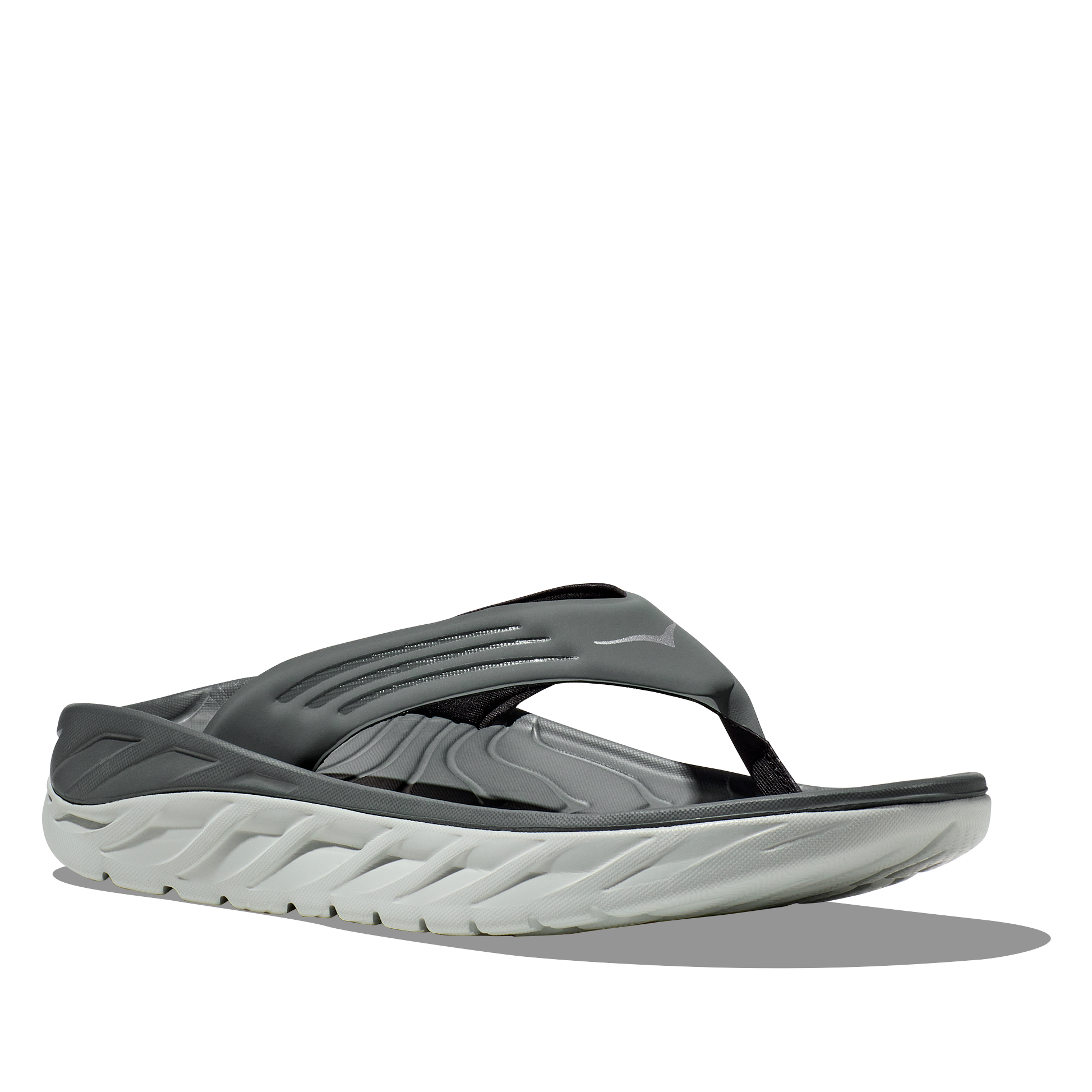 Men's Hoka Ora Recovery Flip Color: Balsam Green/ Mercury