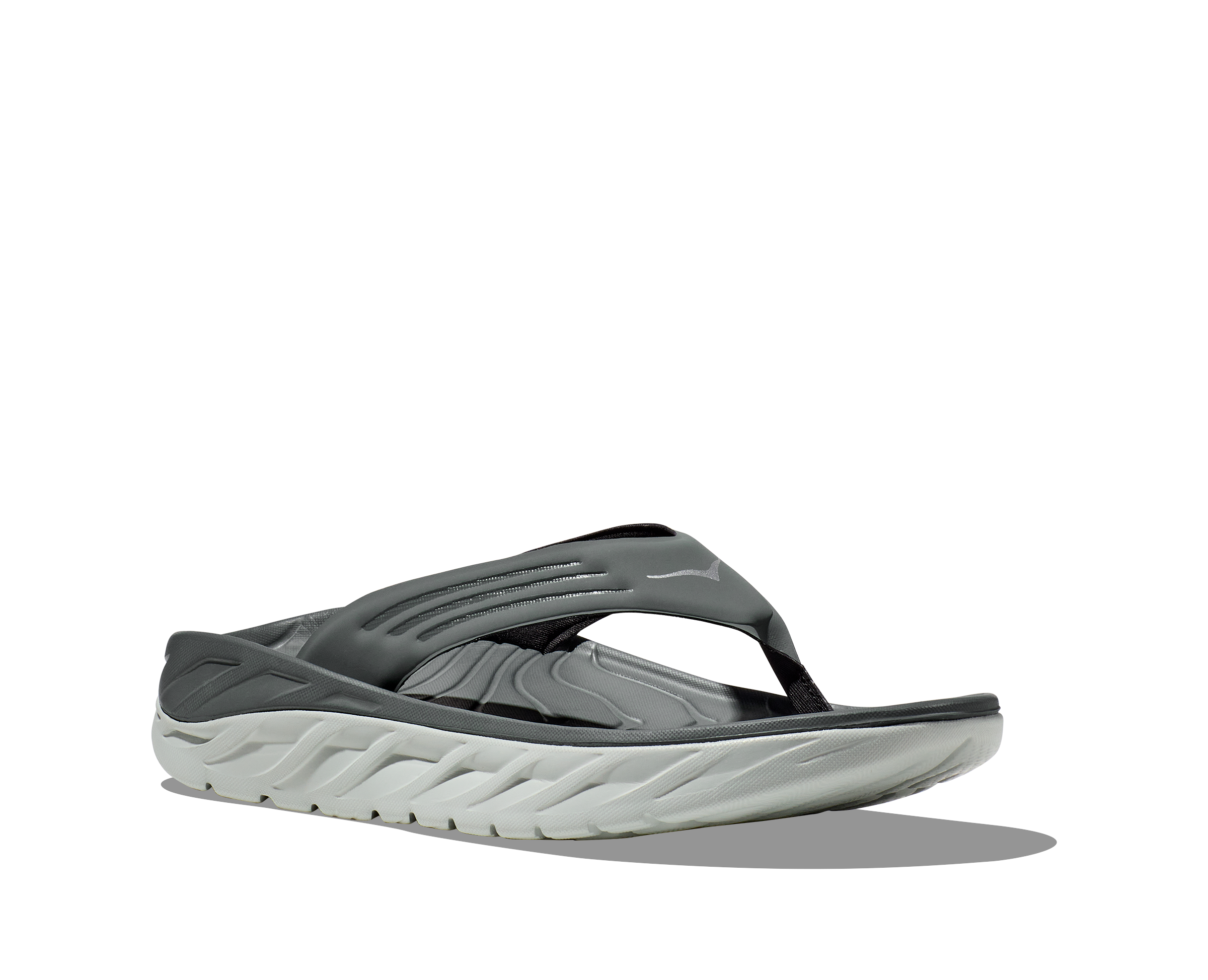 Men's Hoka Ora Recovery Flip Color: Balsam Green/ Mercury