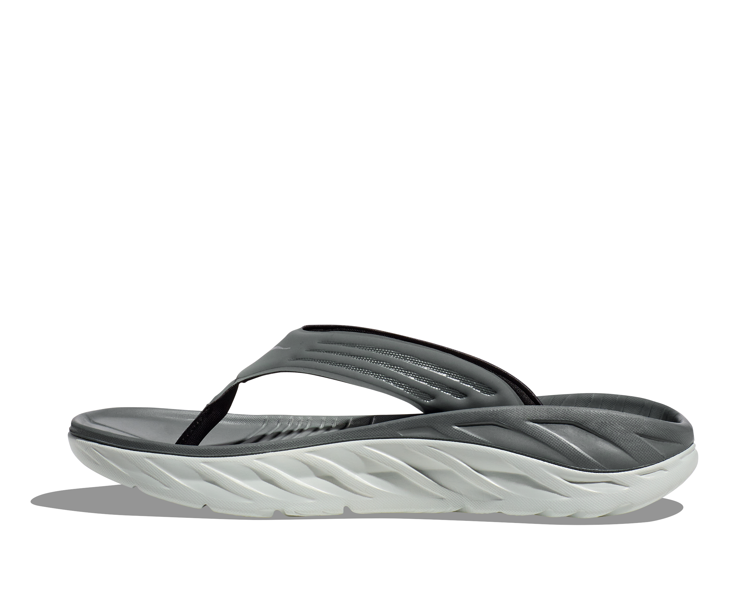 Men's Hoka Ora Recovery Flip Color: Balsam Green/ Mercury