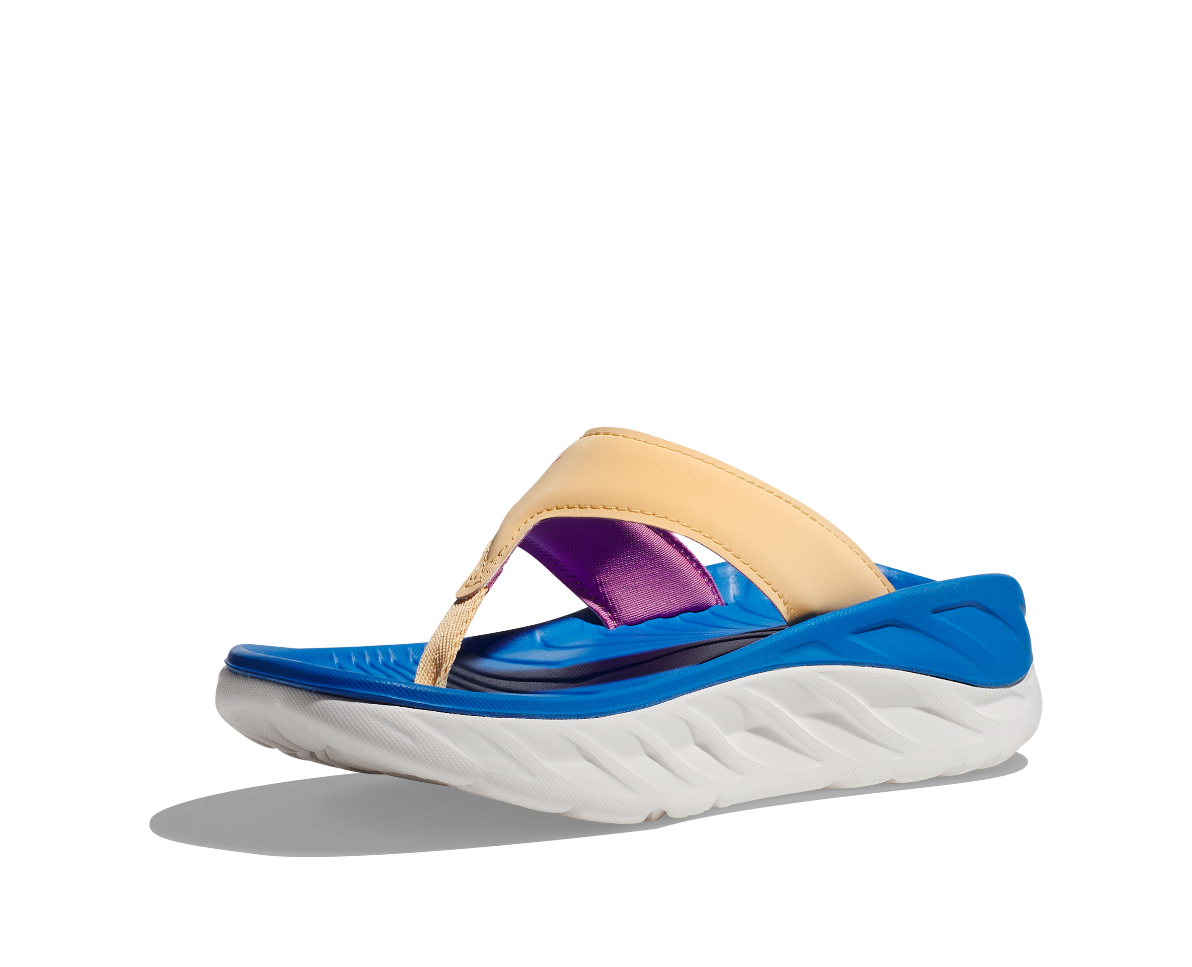Women's Hoka Ora Recovery Flip Color: Impala / Coastal Sky