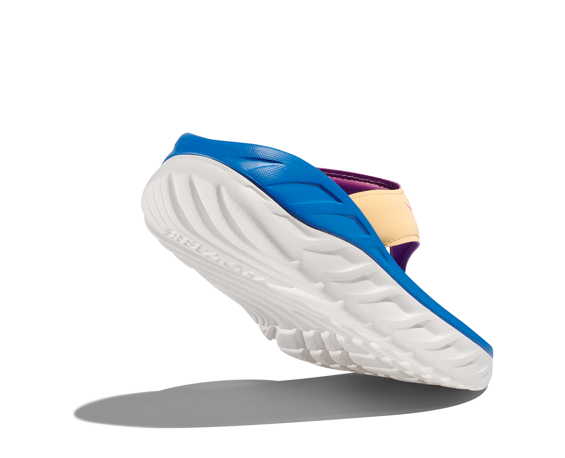 Women's Hoka Ora Recovery Flip Color: Impala / Coastal Sky
