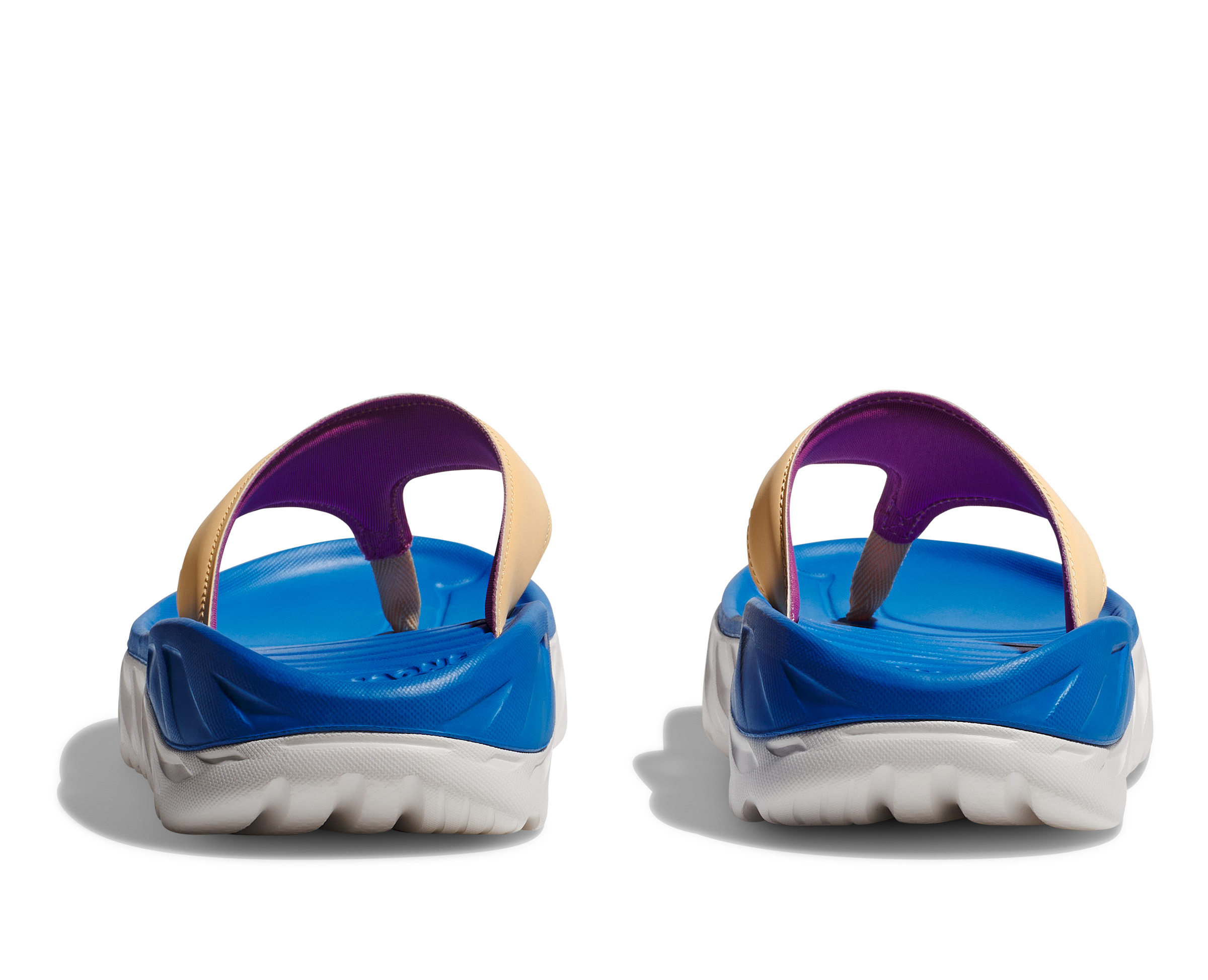 Women's Hoka Ora Recovery Flip Color: Impala / Coastal Sky