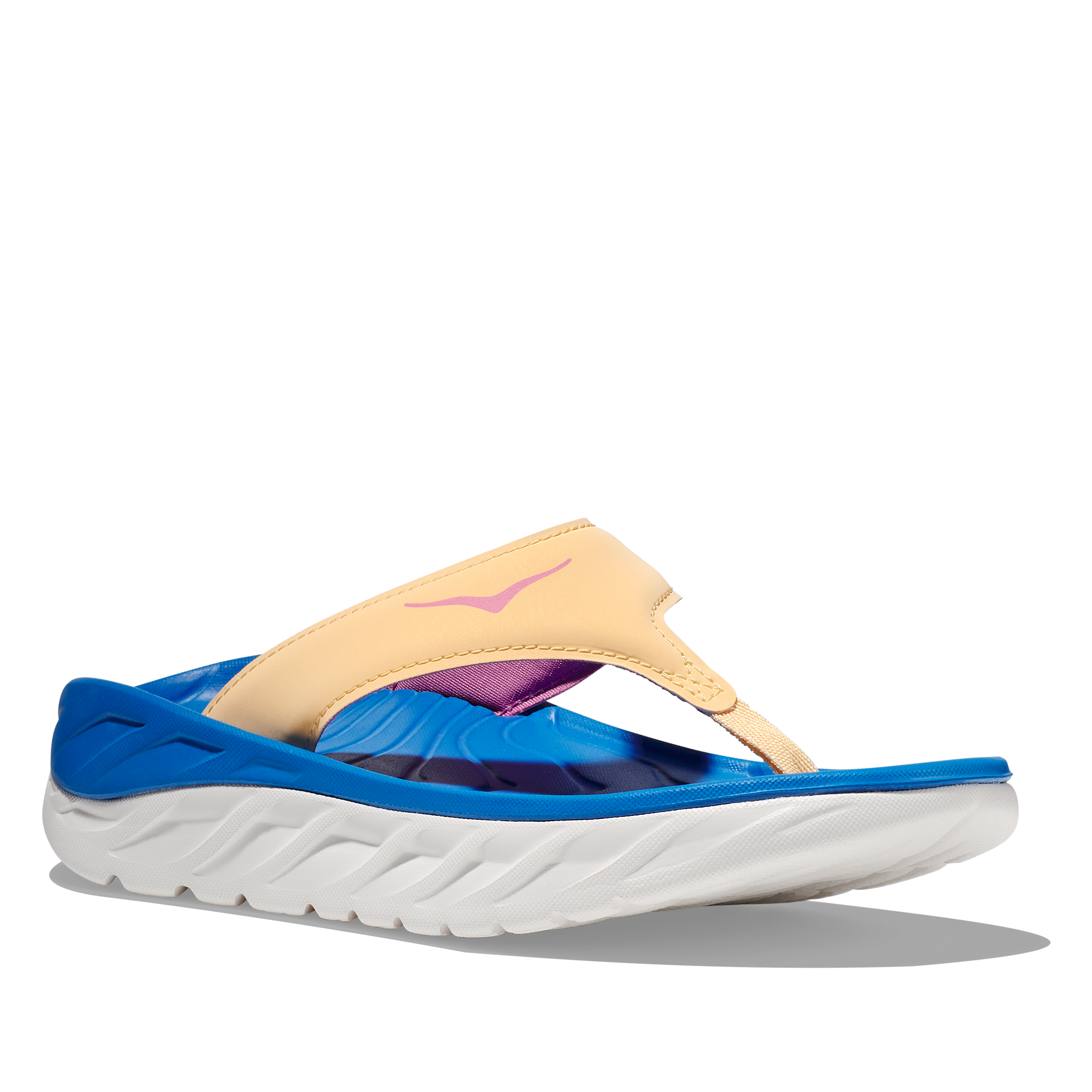 Women's Hoka Ora Recovery Flip Color: Impala / Coastal Sky