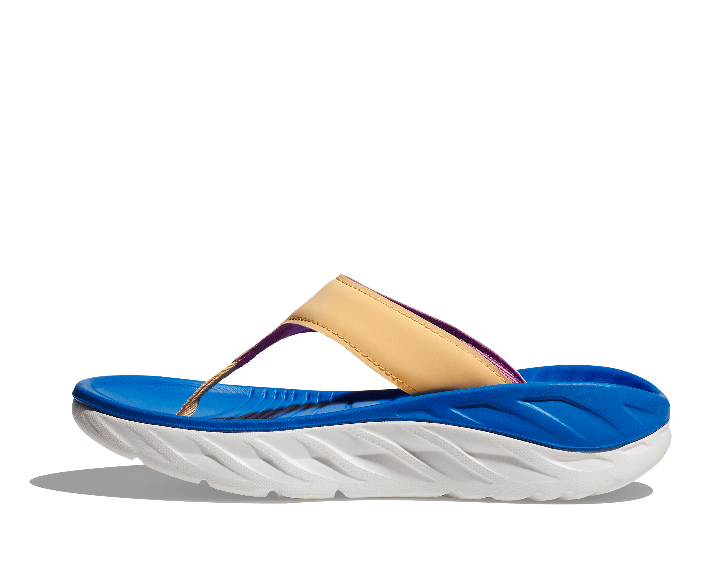 Women's Hoka Ora Recovery Flip Color: Impala / Coastal Sky