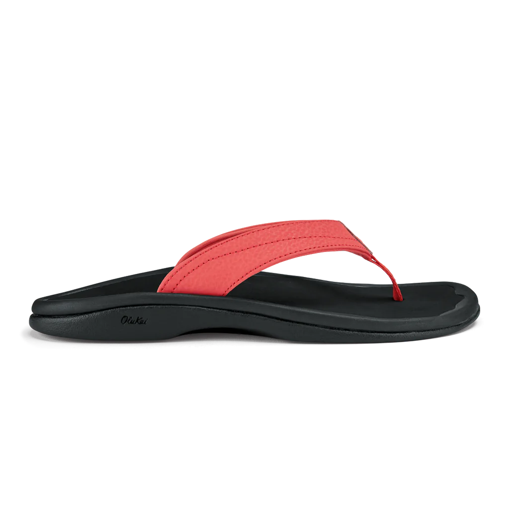 Women's Olukai 'Ohana Color: Hot Coral / Black