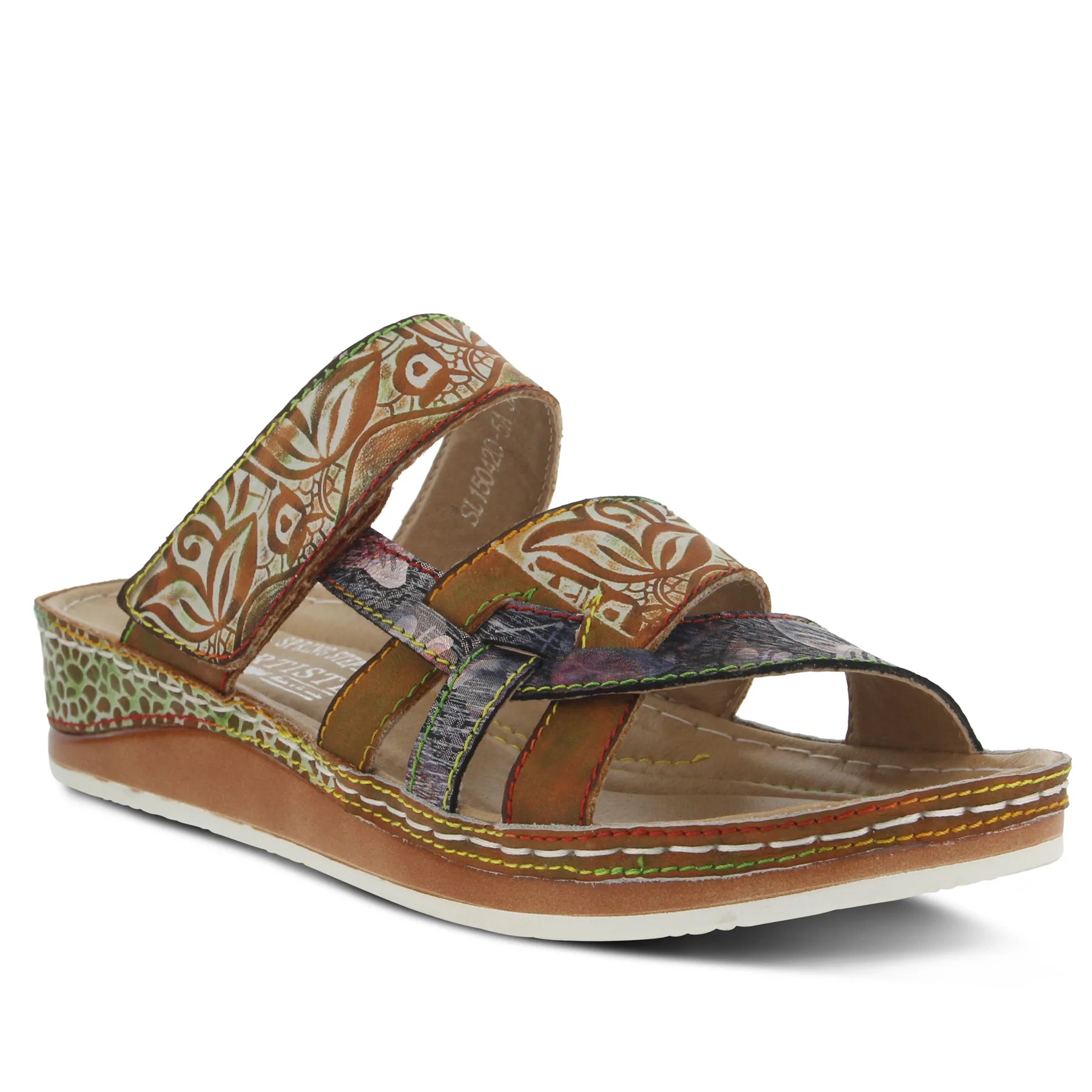 Women's Spring Step L'Artiste Caiman Slide Sandal 1