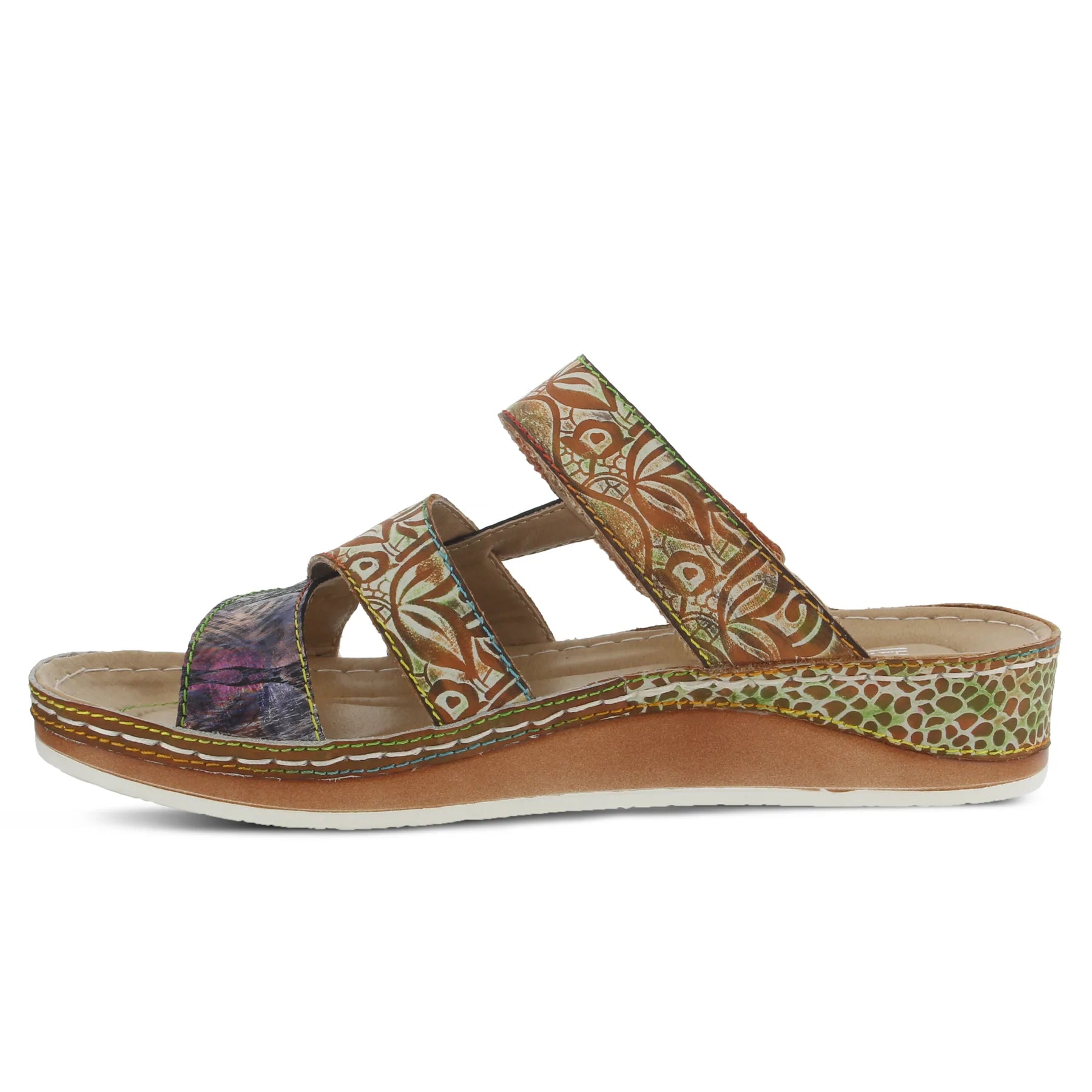 Women's Spring Step L'Artiste Caiman Slide Sandal 7