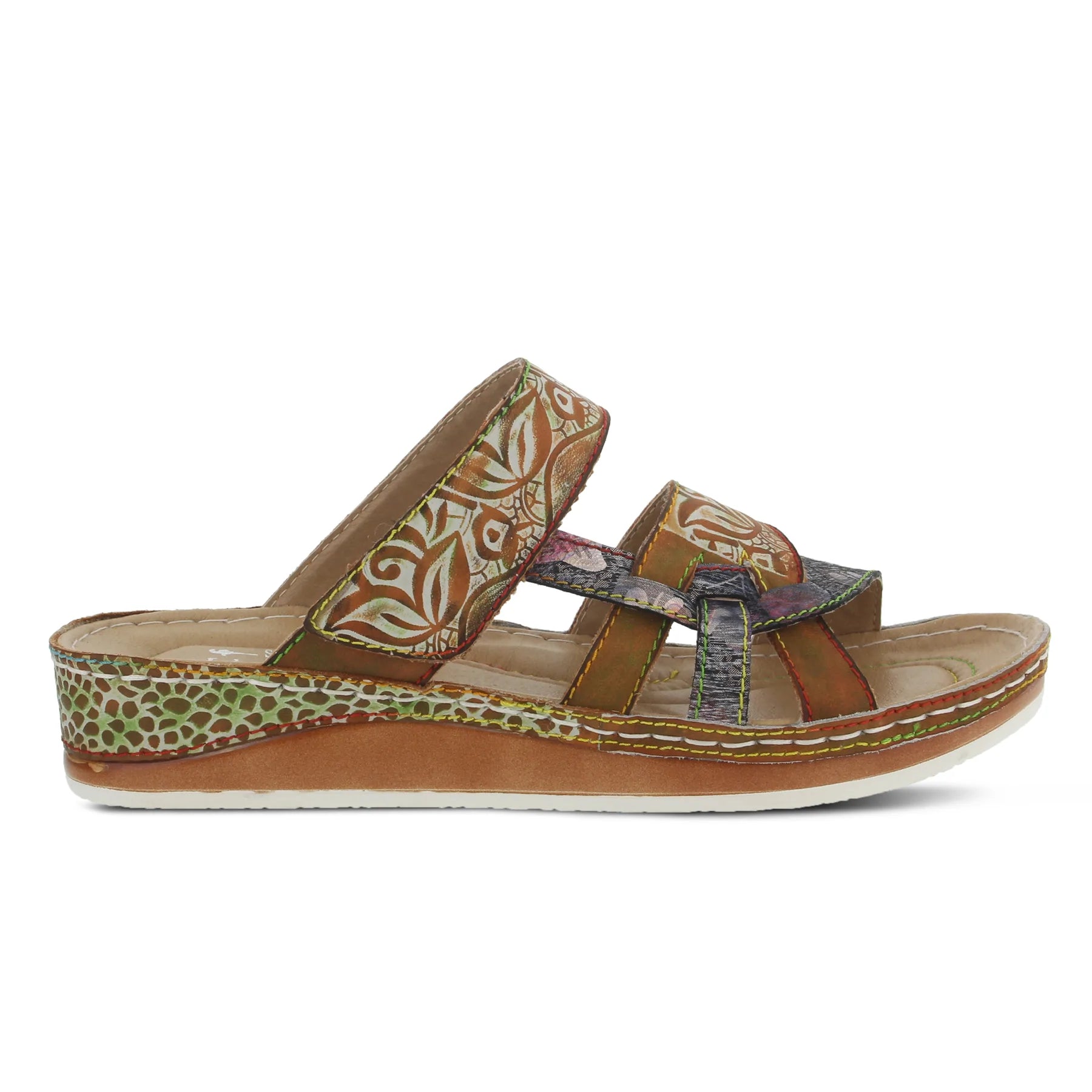 Women's Spring Step L'Artiste Caiman Slide Sandal 2