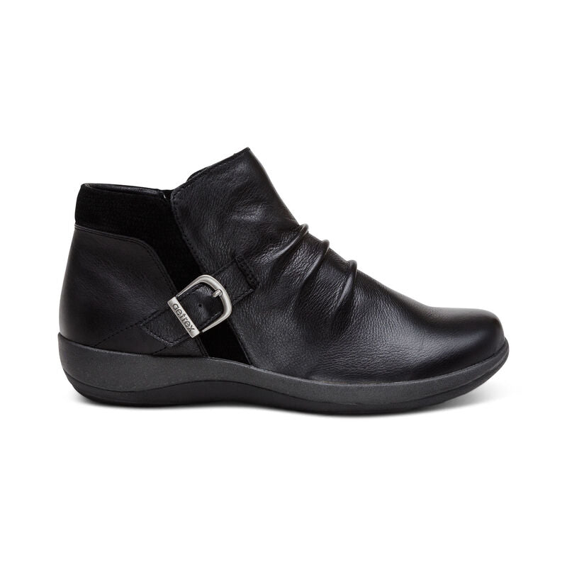 Women's Aetrex Luna Ankle Boot Color: Black