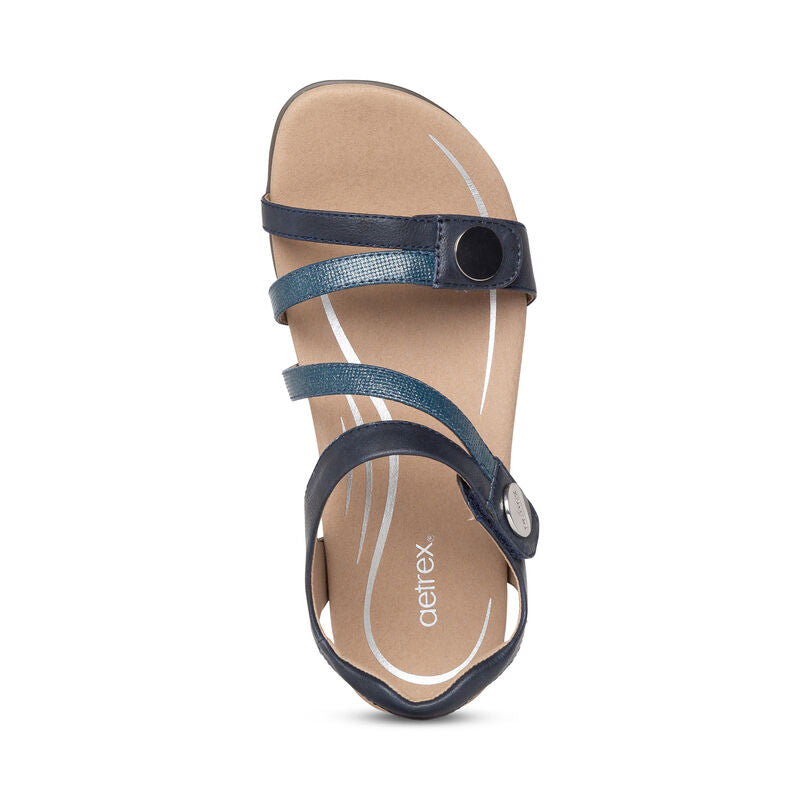 Women's Aetrex Jess Adjustable Quarter Strap Sandal 5