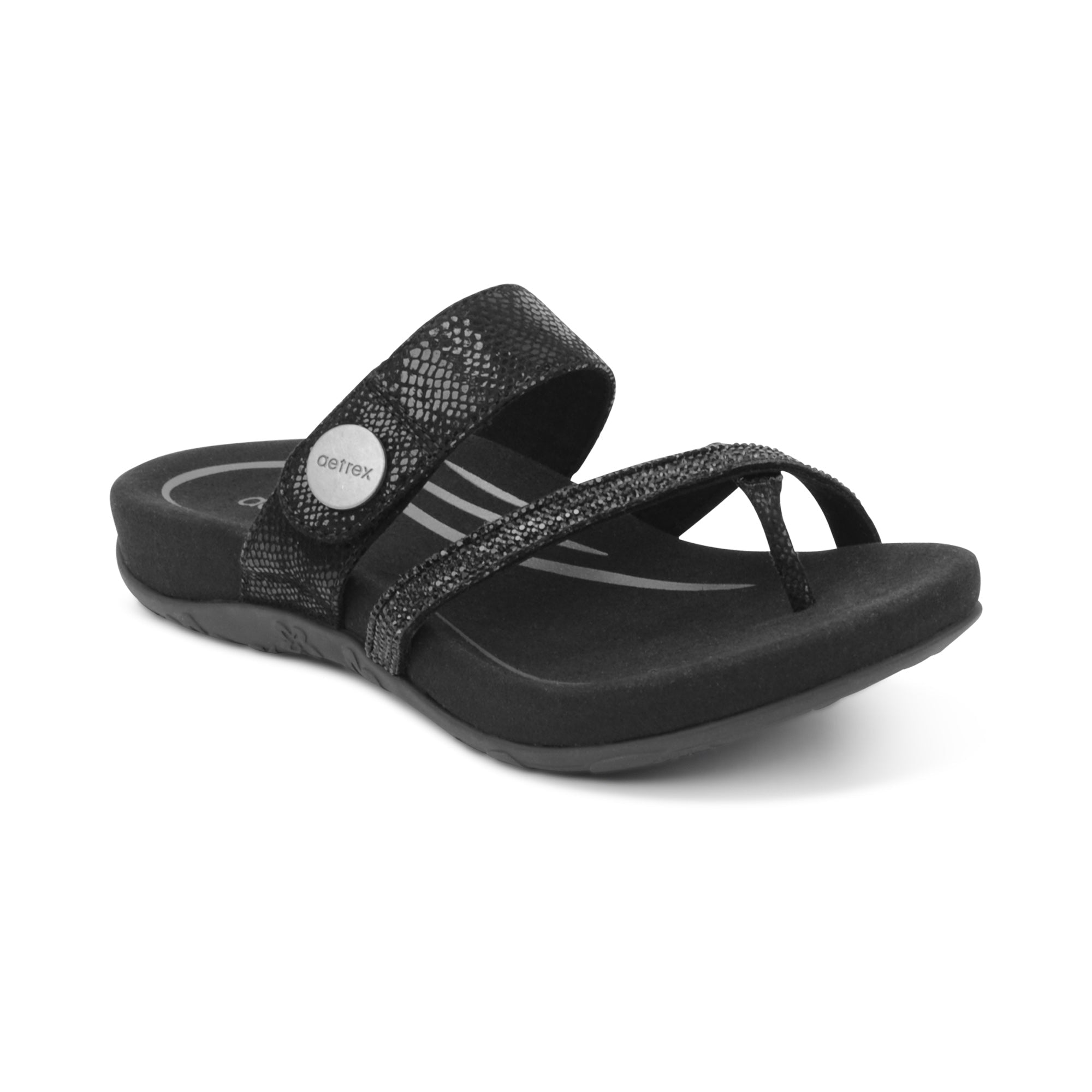 Women's Aetrex Izzy Adjustable Slide Sandal 1