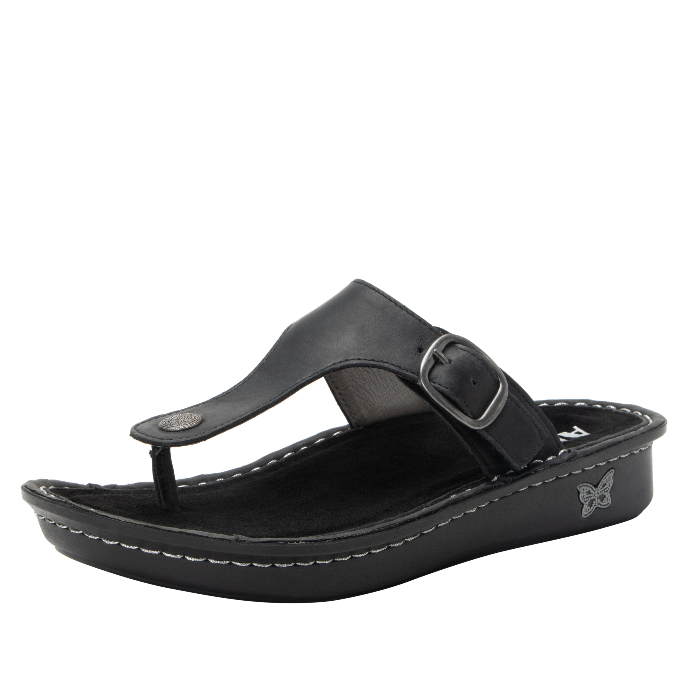 Women's Alegria Vella Sandal Color: Oiled Black
