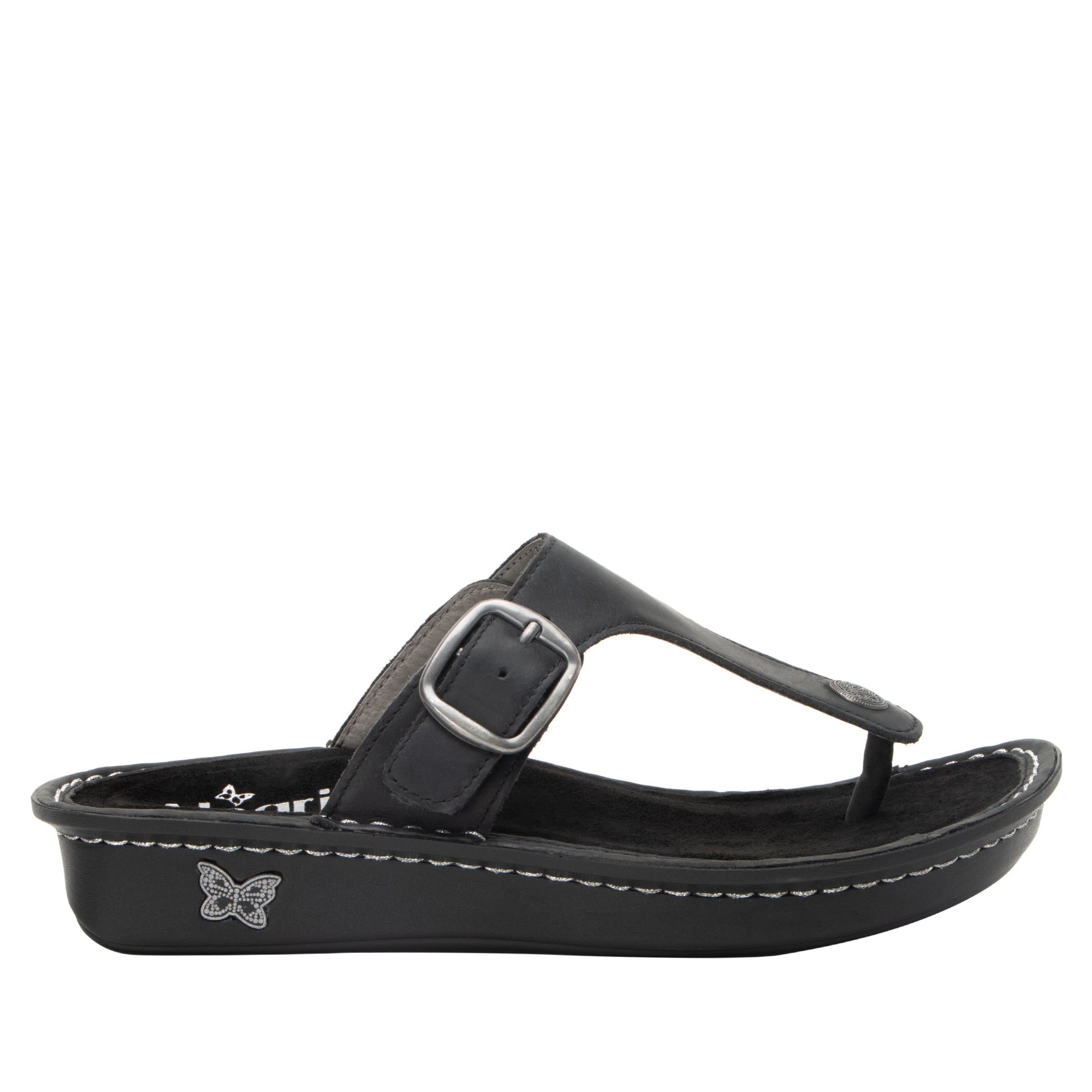 Women's Alegria Vella Sandal Color: Oiled Black