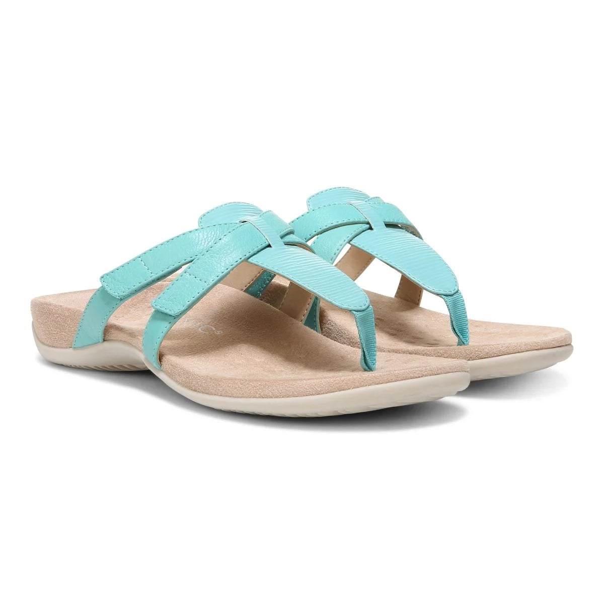 Women's Vionic Karley Toe Post Sandal Color: Aqua