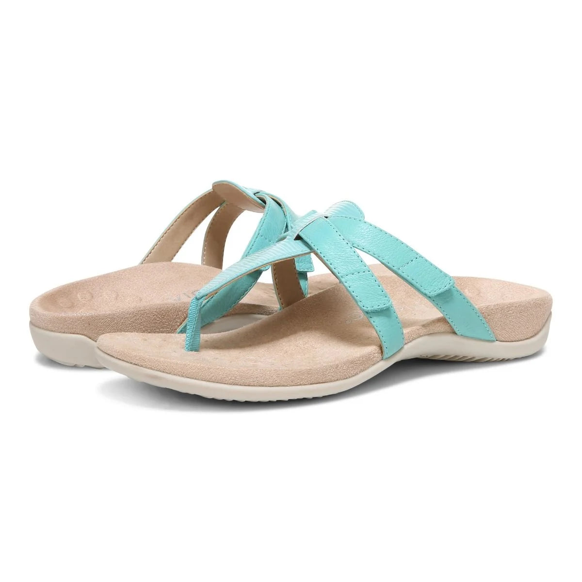 Women's Vionic Karley Toe Post Sandal Color: Aqua