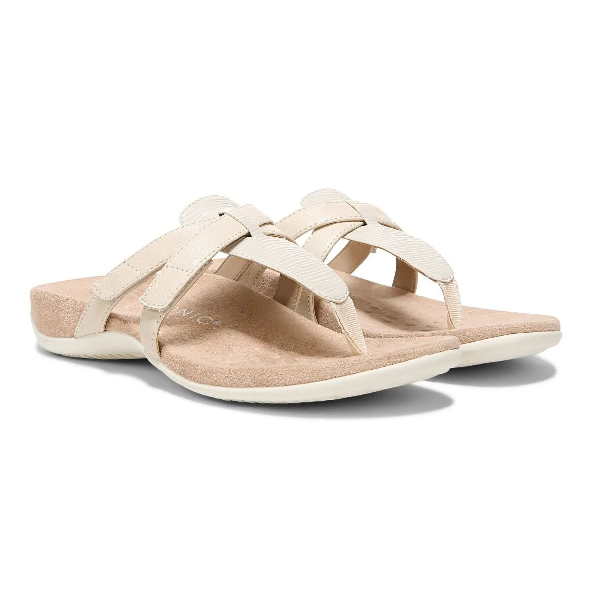 Women's Vionic Karley Toe Post Sandal Color: Cream