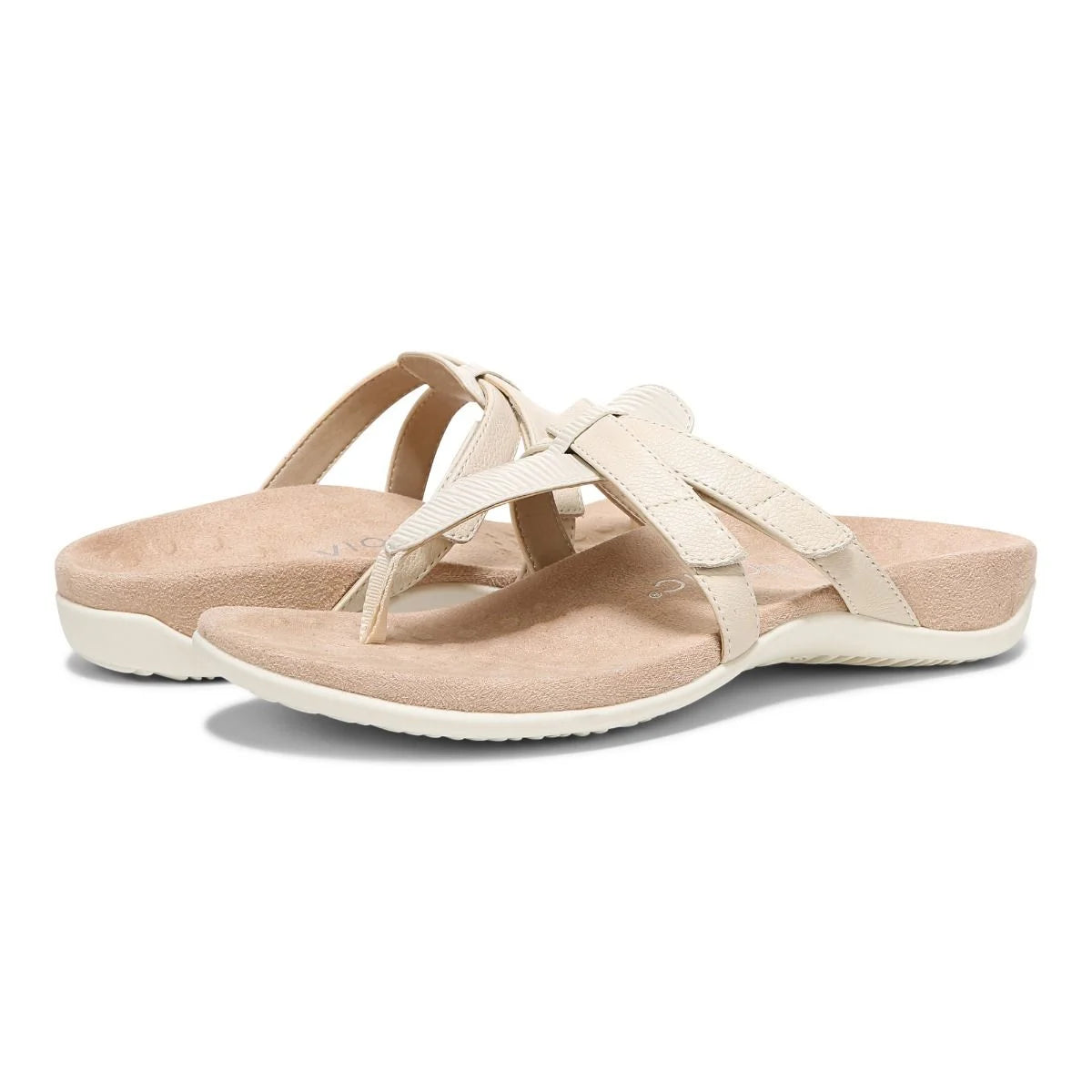 Women's Vionic Karley Toe Post Sandal Color: Cream