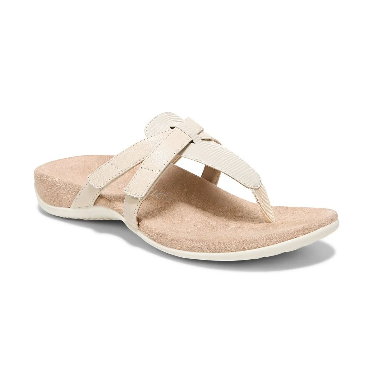 Women's Vionic Karley Toe Post Sandal Color: Cream