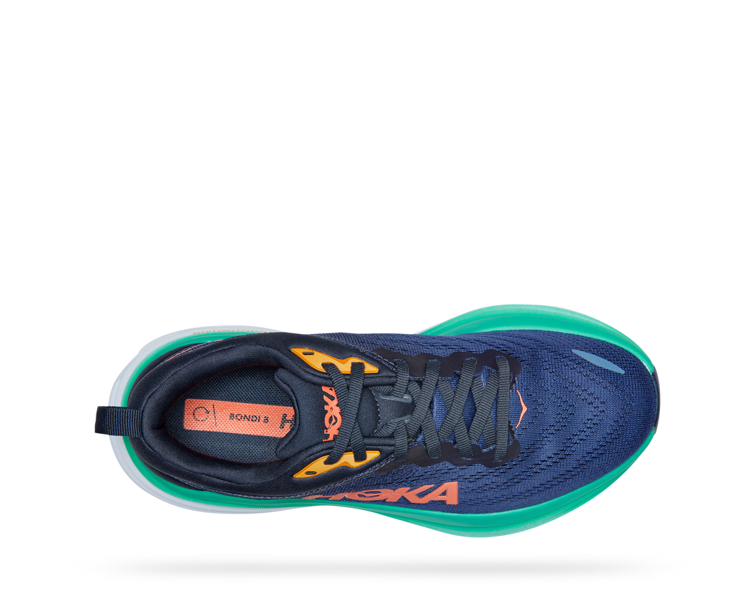Women's Hoka Bondi 8 Color: Outer Space / Bellwether Blue