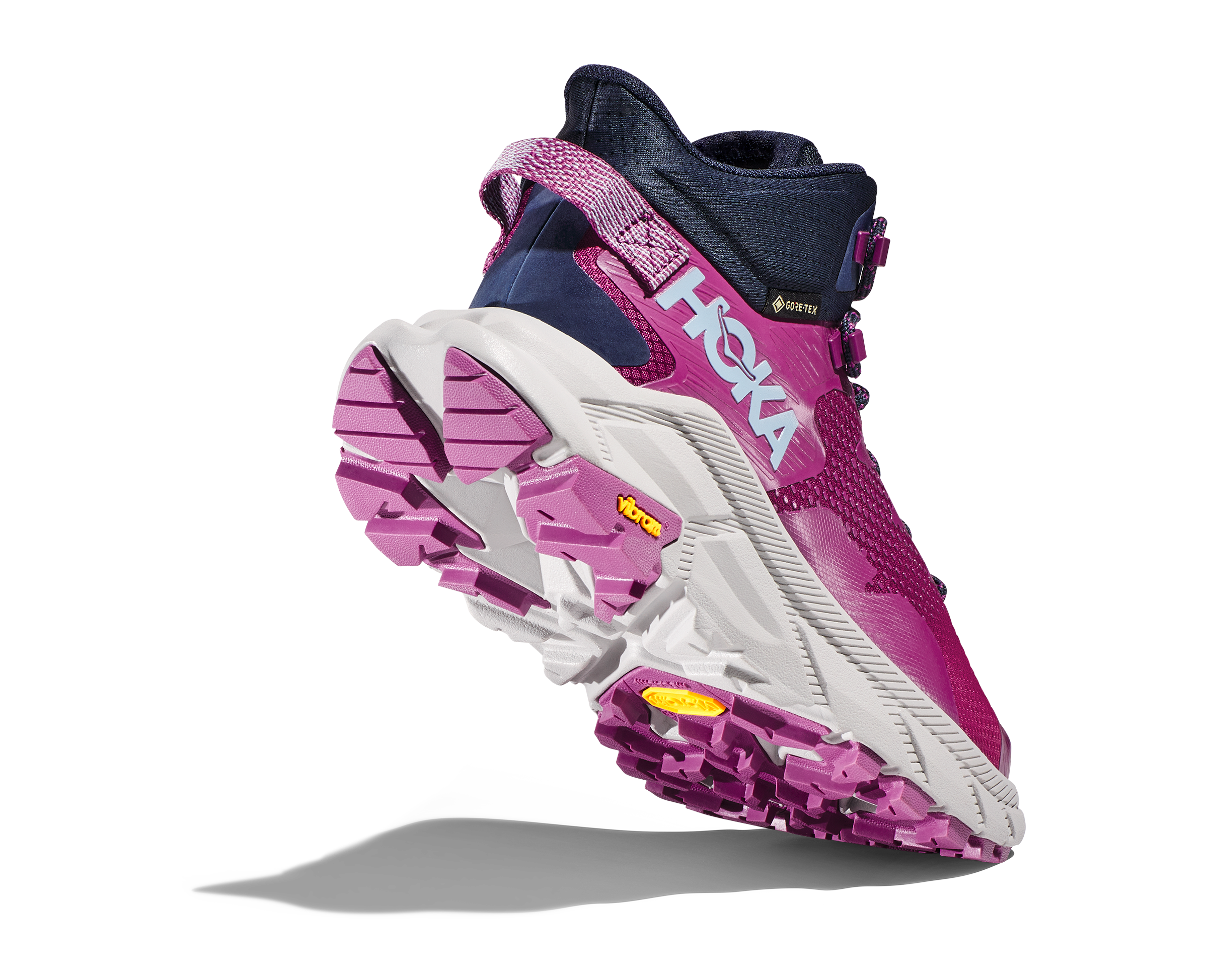 Women's Hoka Trail Code GTX Color: Beautyberry / Harbor Mist
