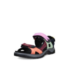 Multicolored sandal on a white background