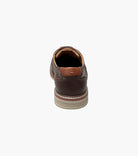 Brown leather shoe on a white background