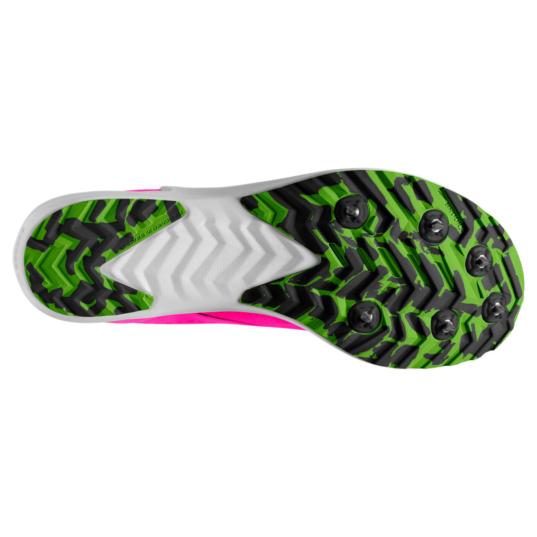 Brooks Draft XC Spikeless Color: Pink Glo/ Green/ Black