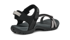 Black sandal with gray accents on a white background