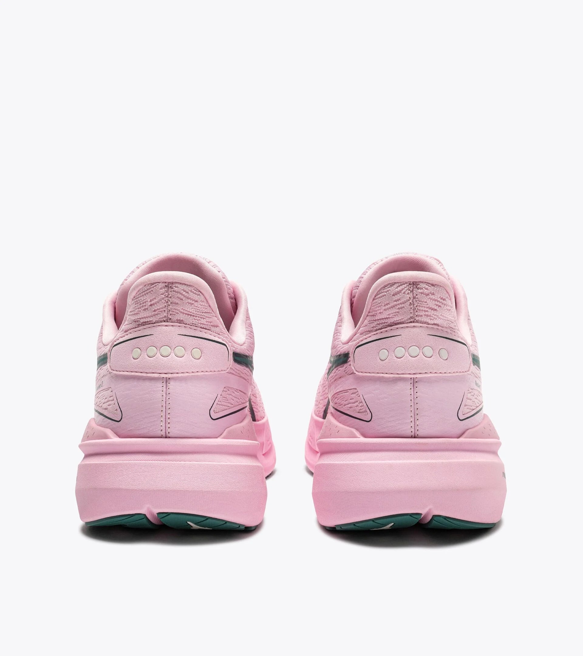 Pink sneakers with a white background