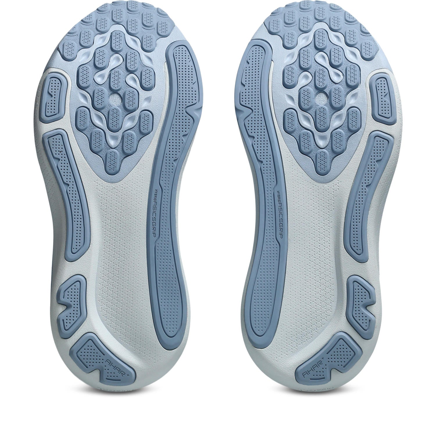 Close-up of the sole of a shoe with a textured design on a white background
