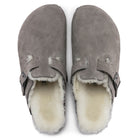 Women's Birkenstock Boston Shearling Suede Leather Clog  3