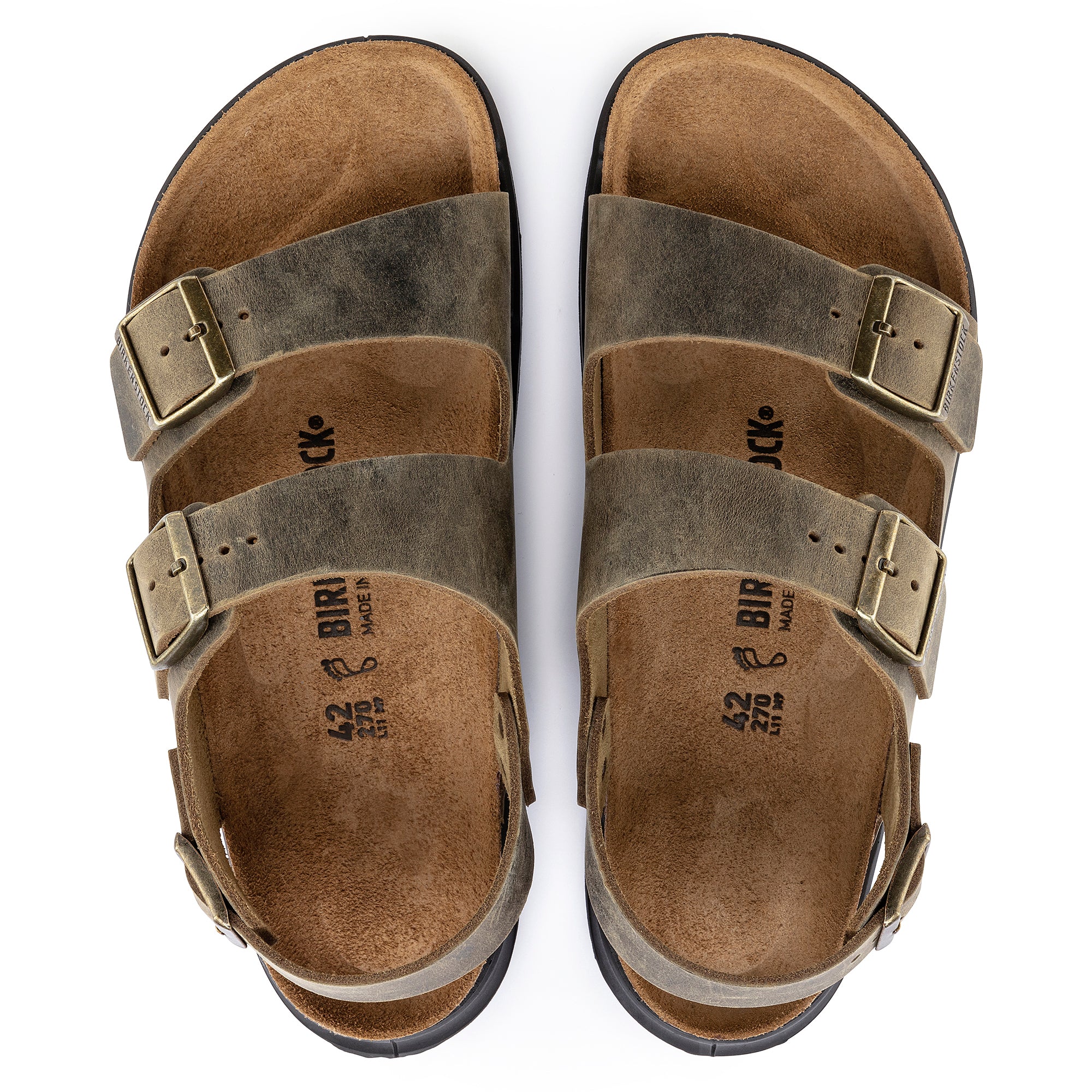 Men's Birkenstock Milano Crosstown Oiled Leather – Brown's Shoe