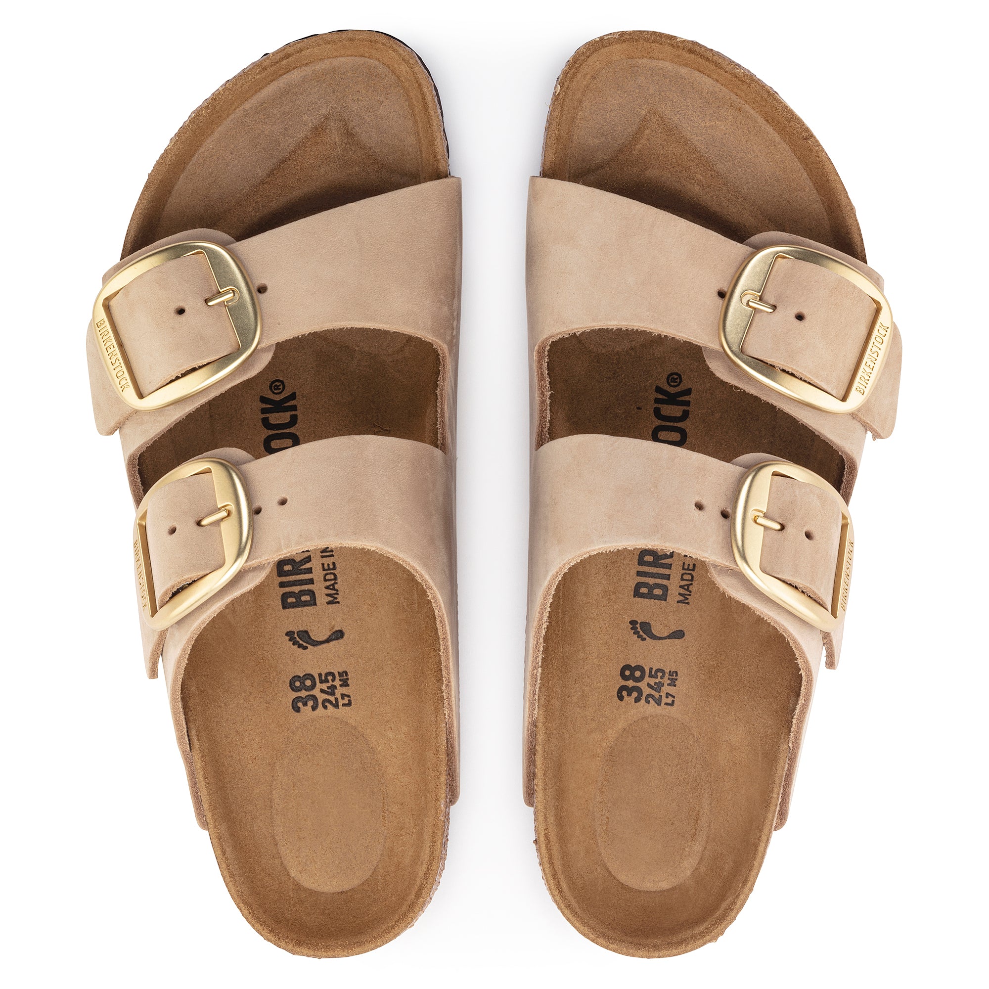 Women's Birkenstock Arizona Big Buckle Nubuck Leather  3