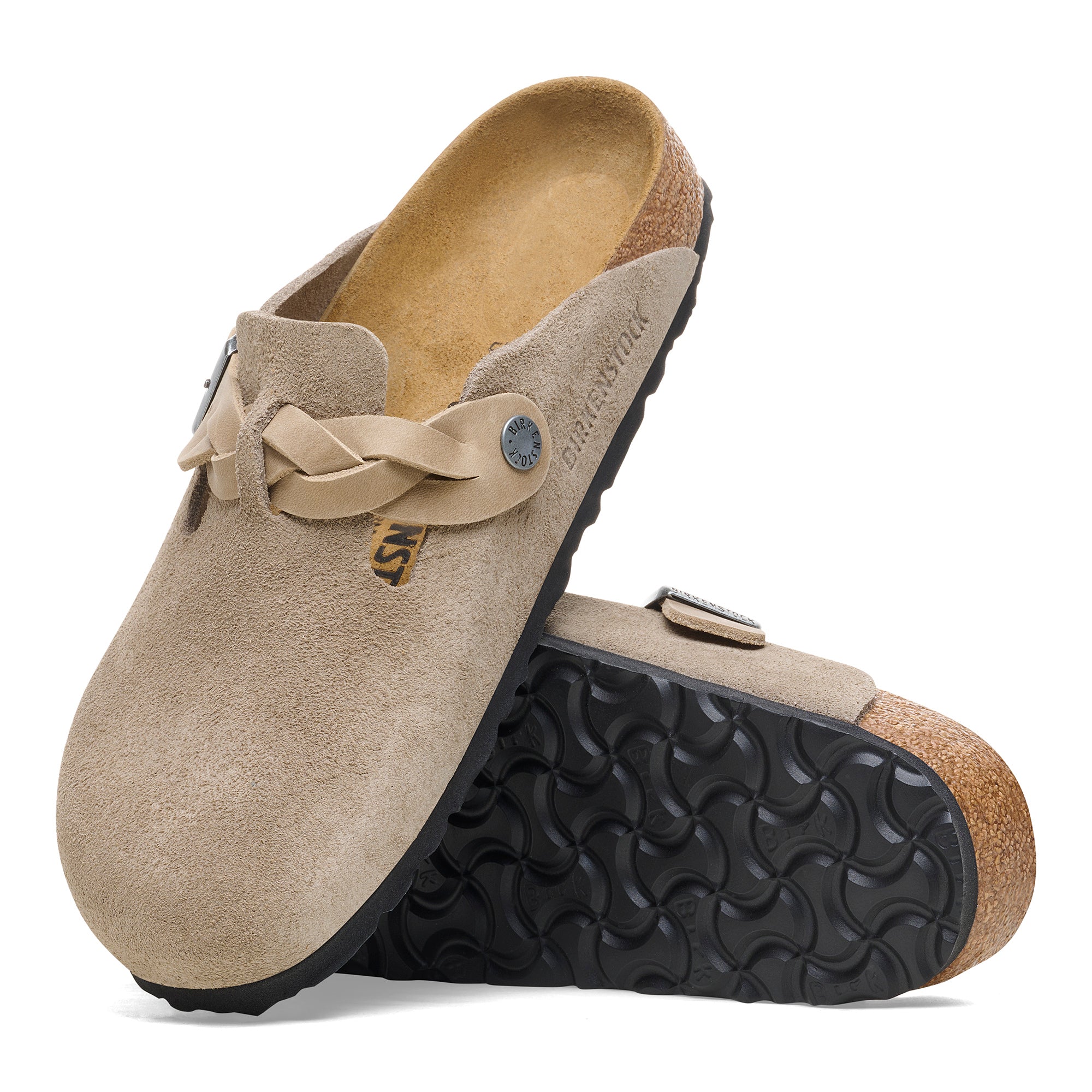 Women's Birkenstock Boston Braided Suede Leather – Brown's Shoe