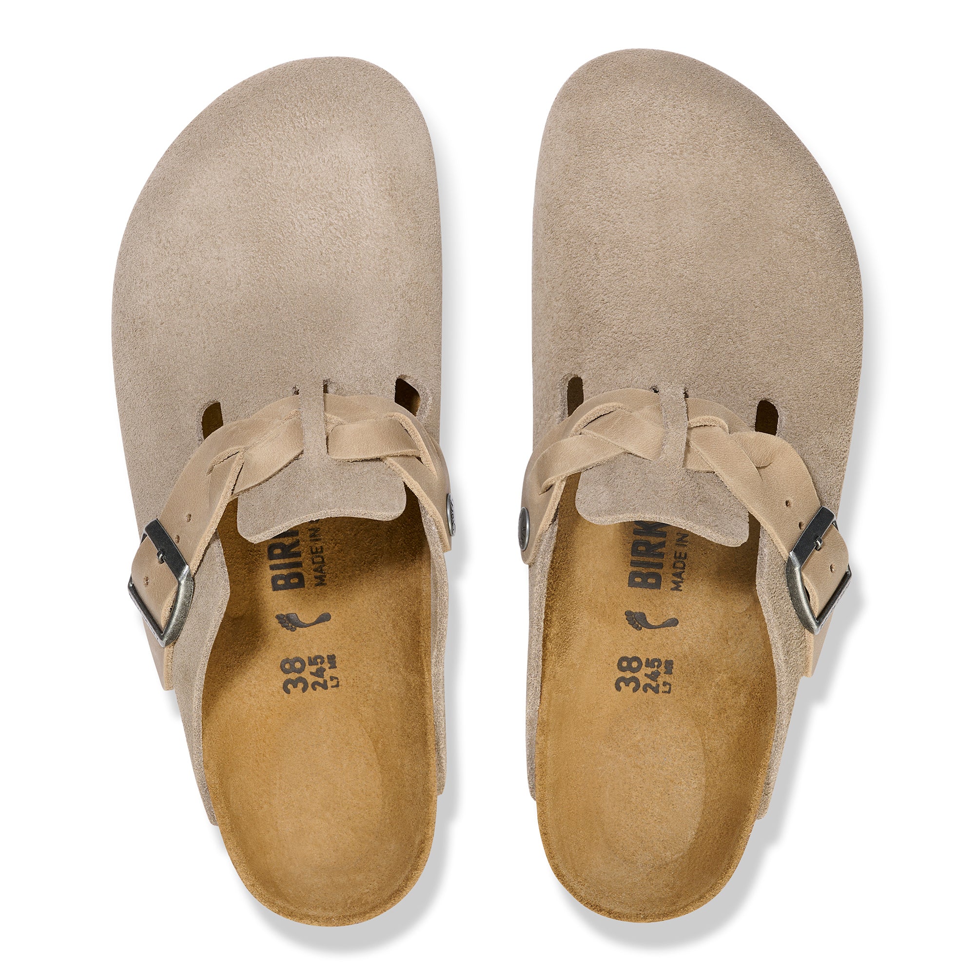 Birkenstock Boston サンダル ベージュ 42 Women's Birkenstock Boston Braided Suede Leather – Brown's Shoe