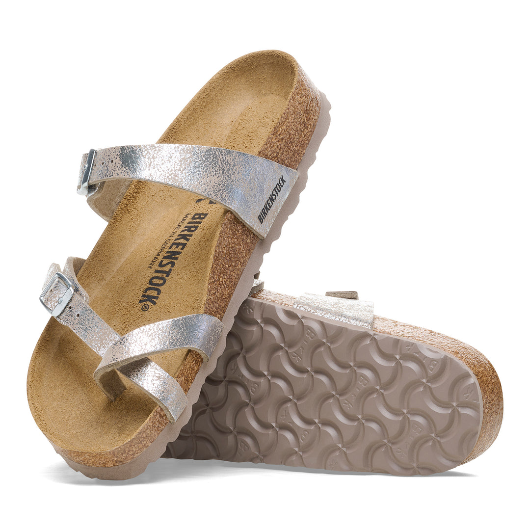 Women's Birkenstock Mayari Color: Washed Taupe Silver  1