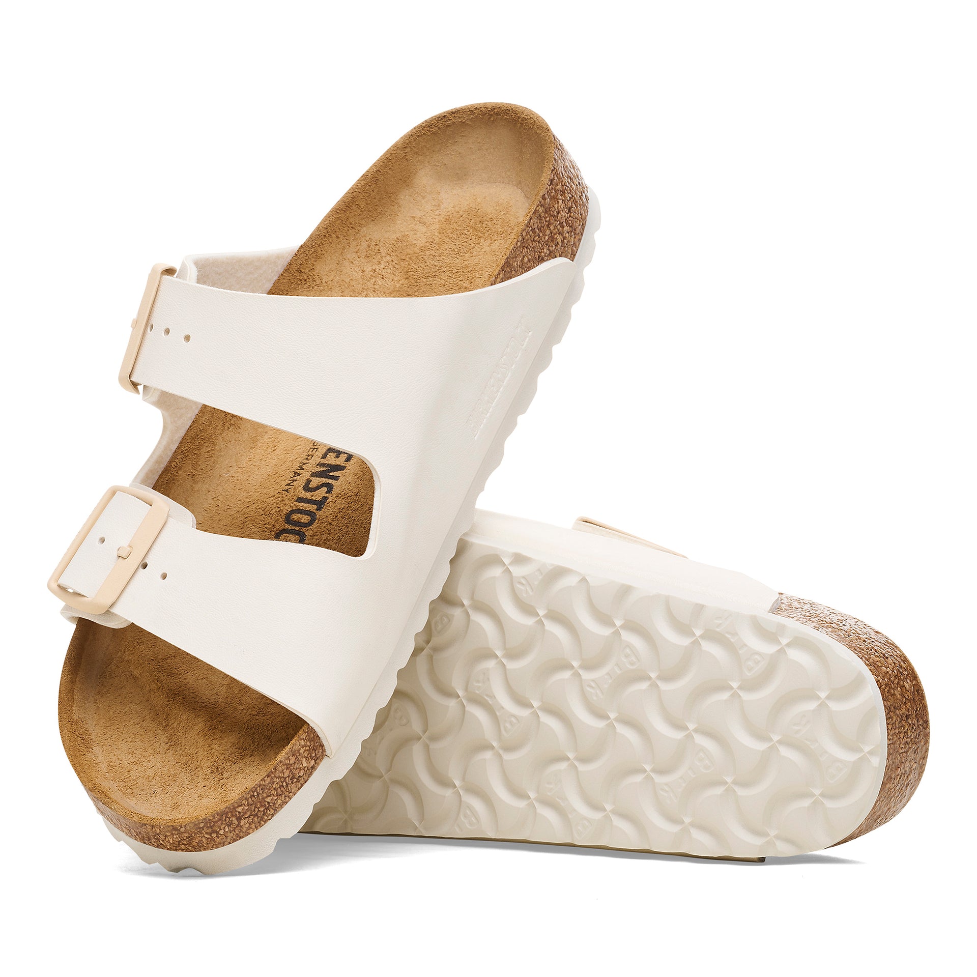 Women's Birkenstock Arizona Eggshell Birko-Flor 40 / Narrow