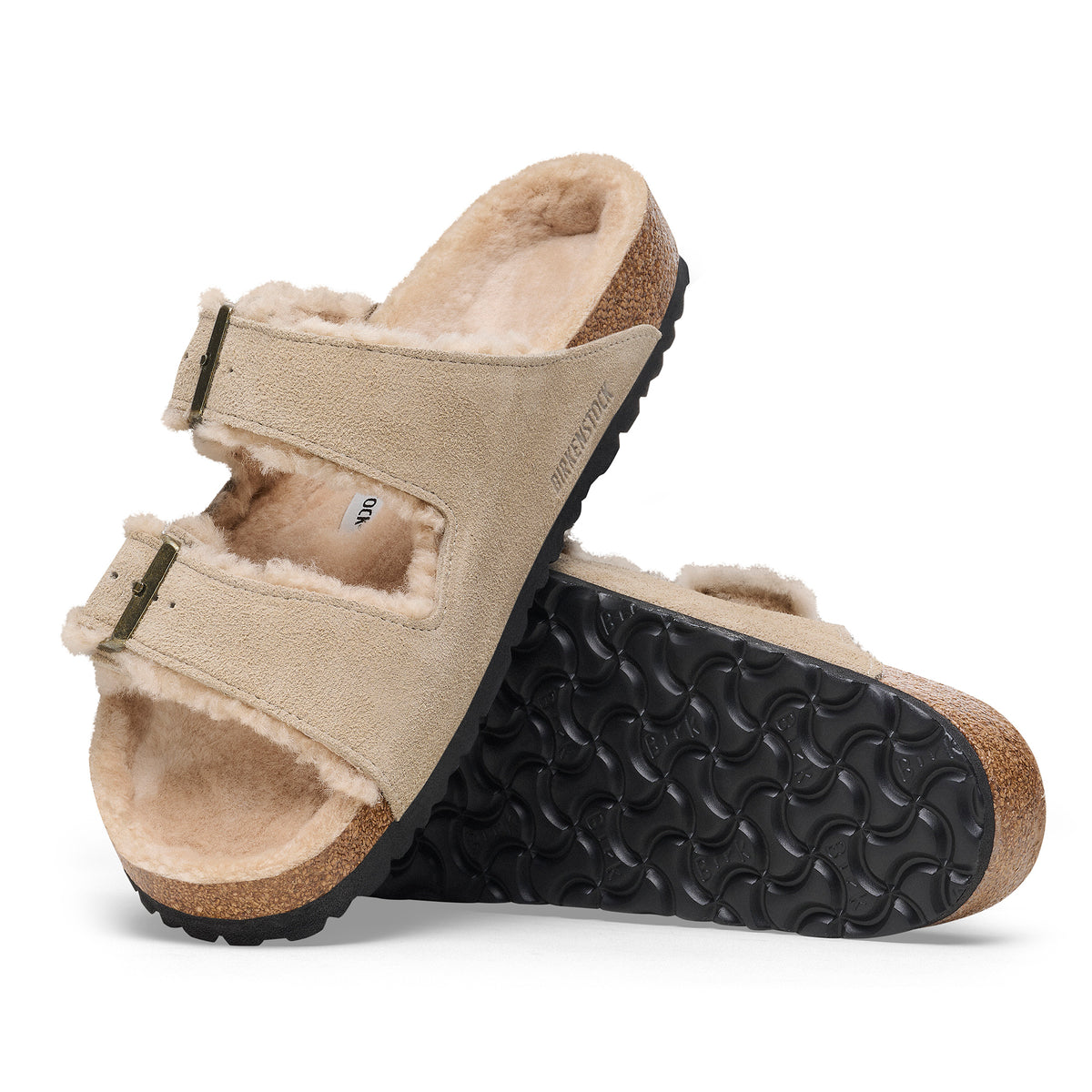 Birkenstock Arizona Shearling Lined Suede Leather Sandals Brown Size EU 43 US 10 Birkenstock Arizona Shearling Suede Leather Unisex main image 2