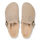 Women's Birkenstock Boston Shearling Suede Leather Clog 6
