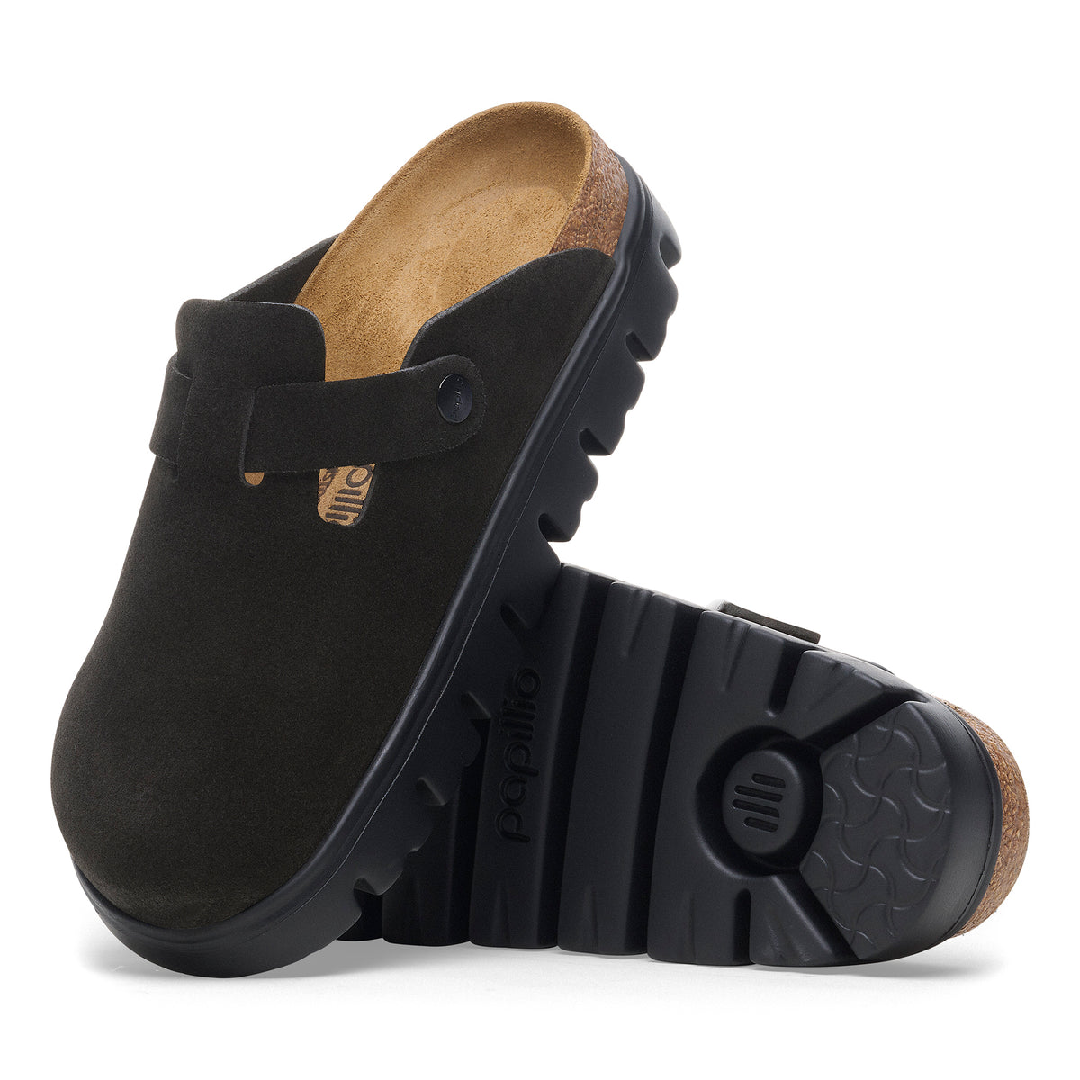 Birkenstock Brown Suede Boston Clogs Birkenstock Men main image 2