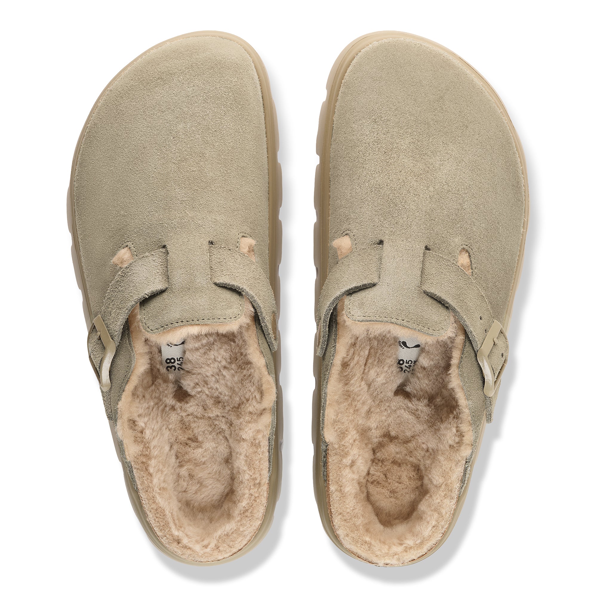 Women's Birkenstock Papillio Boston Chunky Shearling Suede Leather 3