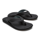 Pair of black sandals on a white background