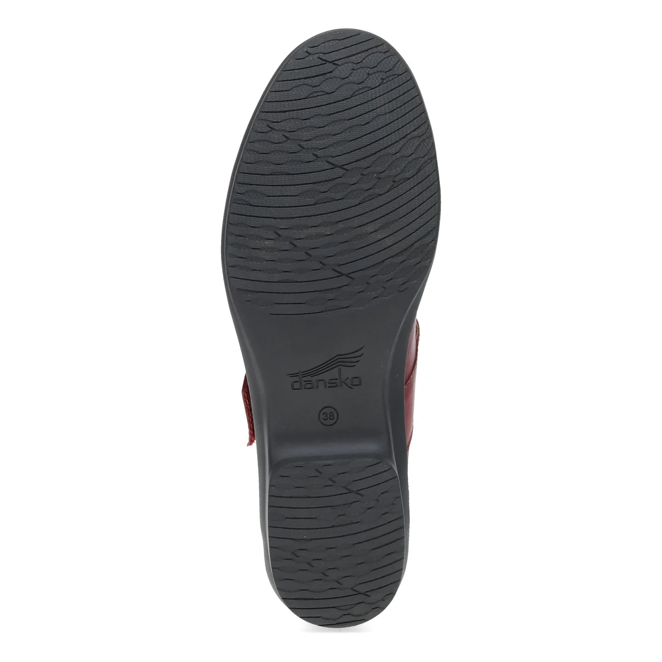 Black sole of a shoe on a white background