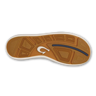 Brown shoe sole with a brand logo on a white background