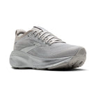 Gray athletic shoe on a white background