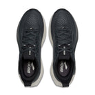 Black running shoes with visible 'Brooks' logo on a white background