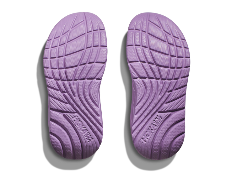 Women's Hoka Ora Recovery Flip Color: Violet Bloom / Outerspace